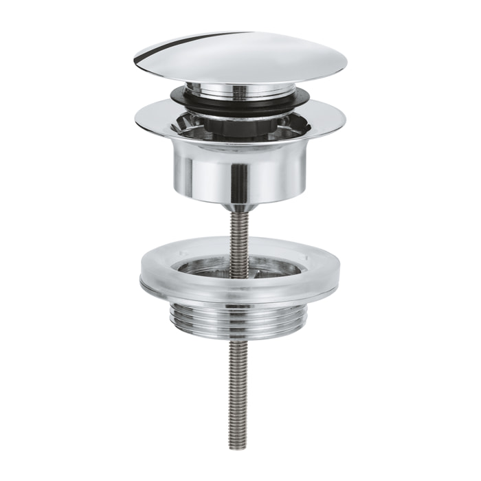 GROHE Bonde CLIC CLAC pour lavabo avec trop plein, chromé 65807000