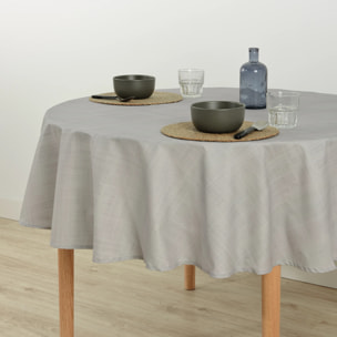 Nappe ronde en résine anti-taches Gris medio