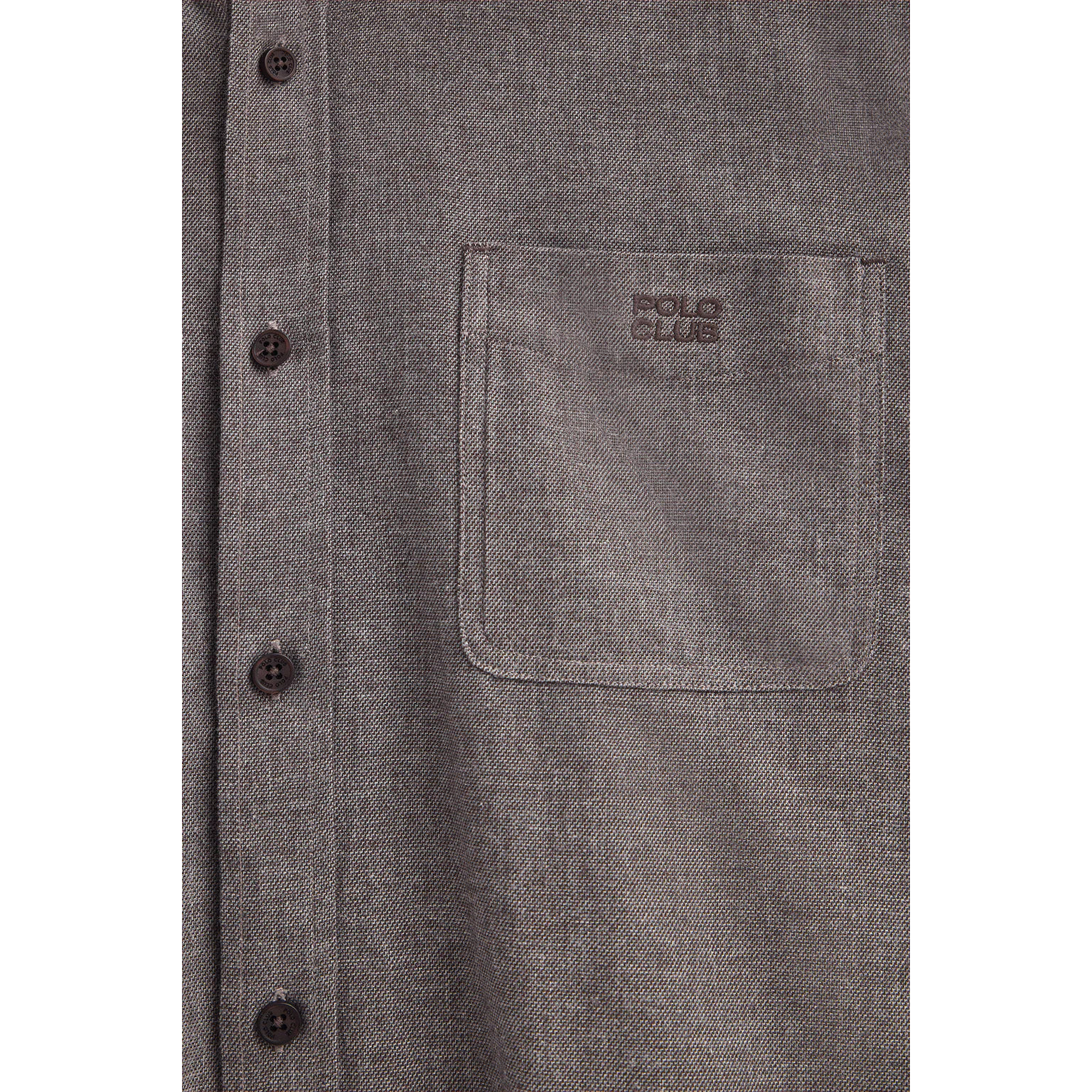 Camisa marrón de corte regular y con logo Polo Club
