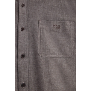 Camisa marrón de corte regular y con logo Polo Club