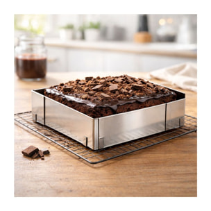 Cercle à gâteau et pâtisserie en carré extensible