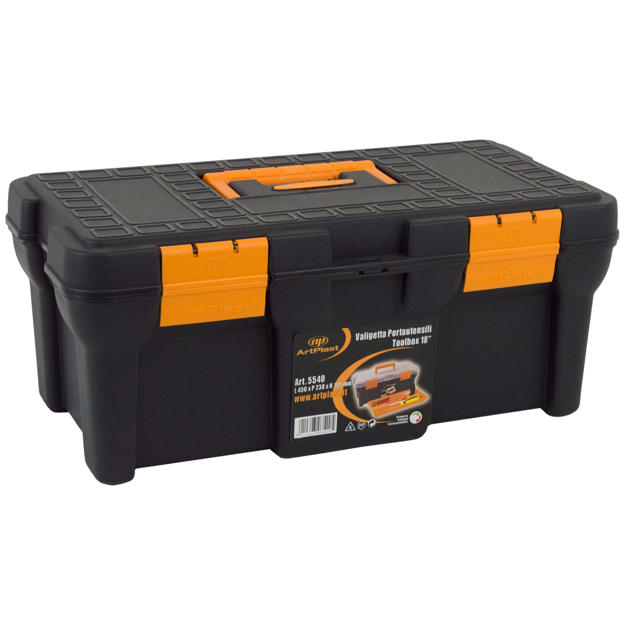 Caja de herramientas con bandeja interior 45cm, Artplast