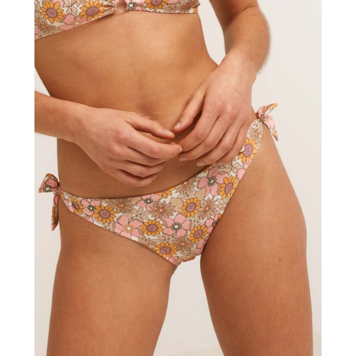 Braga de bikini clásica con lazos y estampado paisley