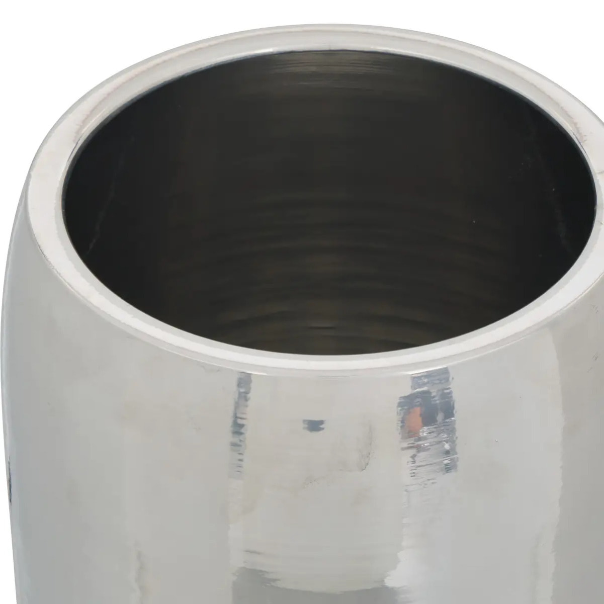 2 Caches-pot Reso en Acier 33x33x70cm Argent