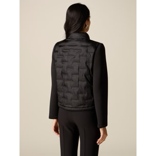 Oltre - Plumífero lightweight con mangas en scuba - Negro