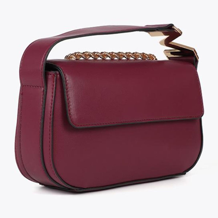 Tracolla in pelle sintetica con logo M sulla maniglia