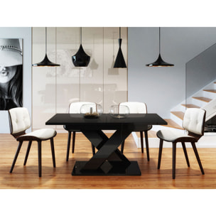 Buriti - table à manger extensible - noir - 4 à 6 personnes - Noir