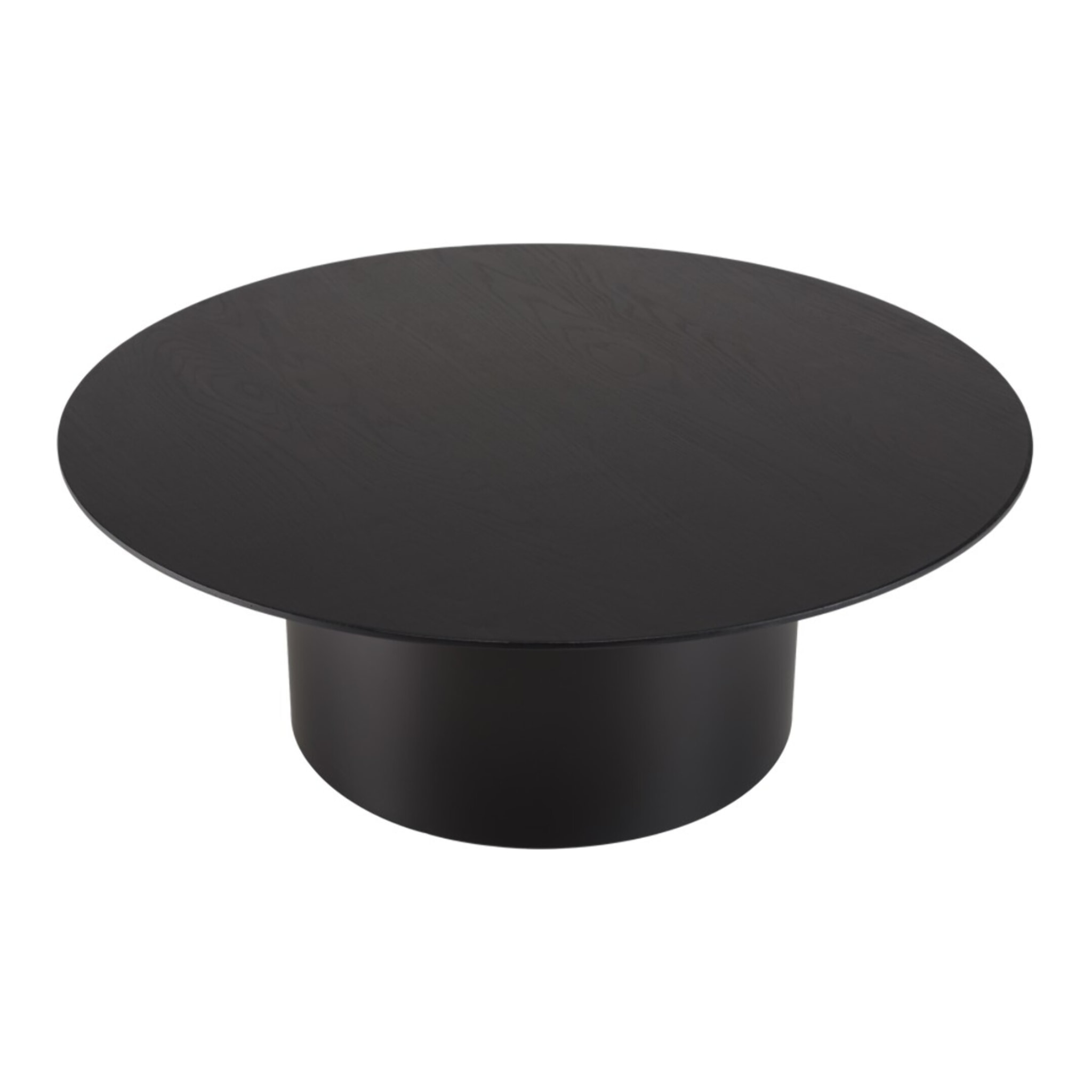 DALY - Table basse ronde noire 90x90cm piètement métal