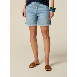 Oltre - Shorts de denim con botones joya - Light - blue