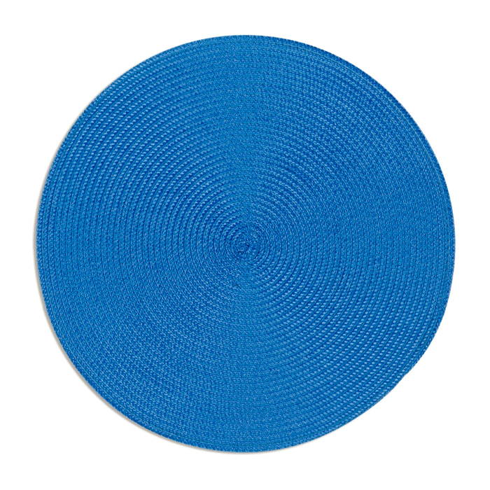Set de 6 sets de table ronds Excelsa – Round, Polypropylène Bleu