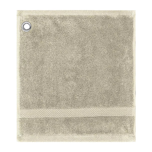 Carre avec oeillet pur coton 550 g/m² uni beige Elea angora