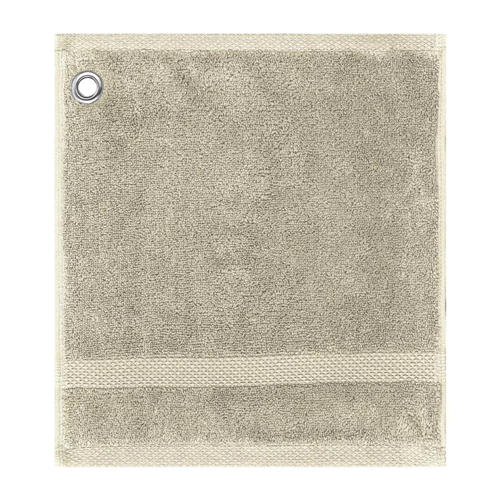 Carre avec oeillet pur coton 550 g/m² uni beige Elea angora