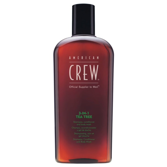 AMERICAN CREW 3 In 1 TEA TREE Shampoo - Conditioner - Body Wash 100ml