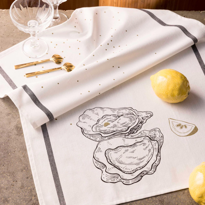 Torchon Huîtres et Citron