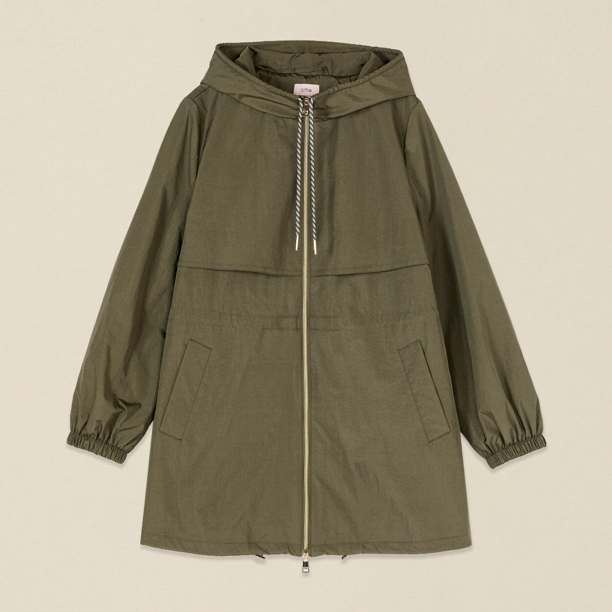Oltre - Parka con zip e cappuccio - Verde militare