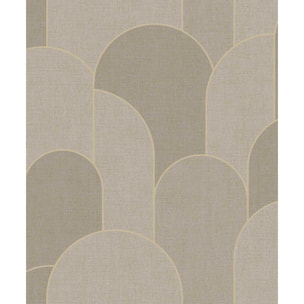 Papier peint arches art déco taupe doré élégant