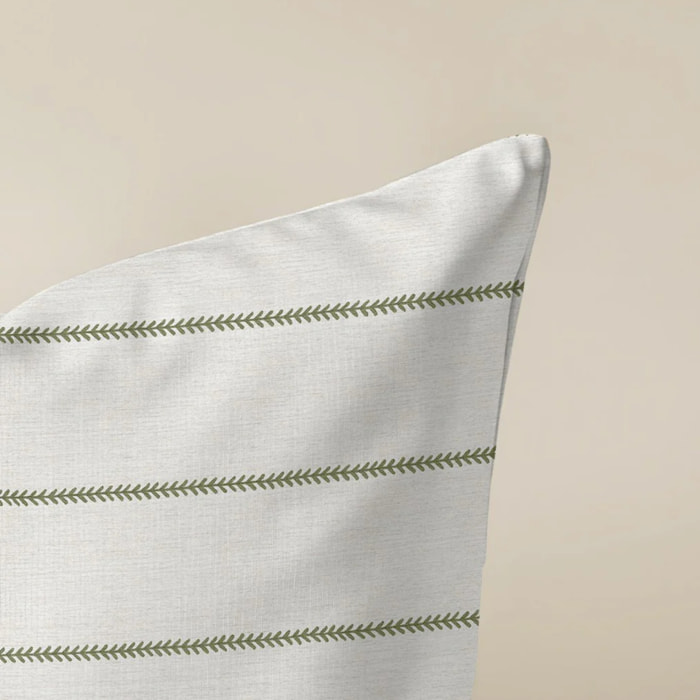 Housse de coussin Ian Green - 100% coton - Vert et Beige - 50x50 cm