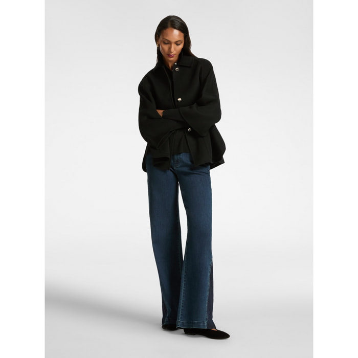 Elena Mirò - Jeans flare con inserti laterali - Blu