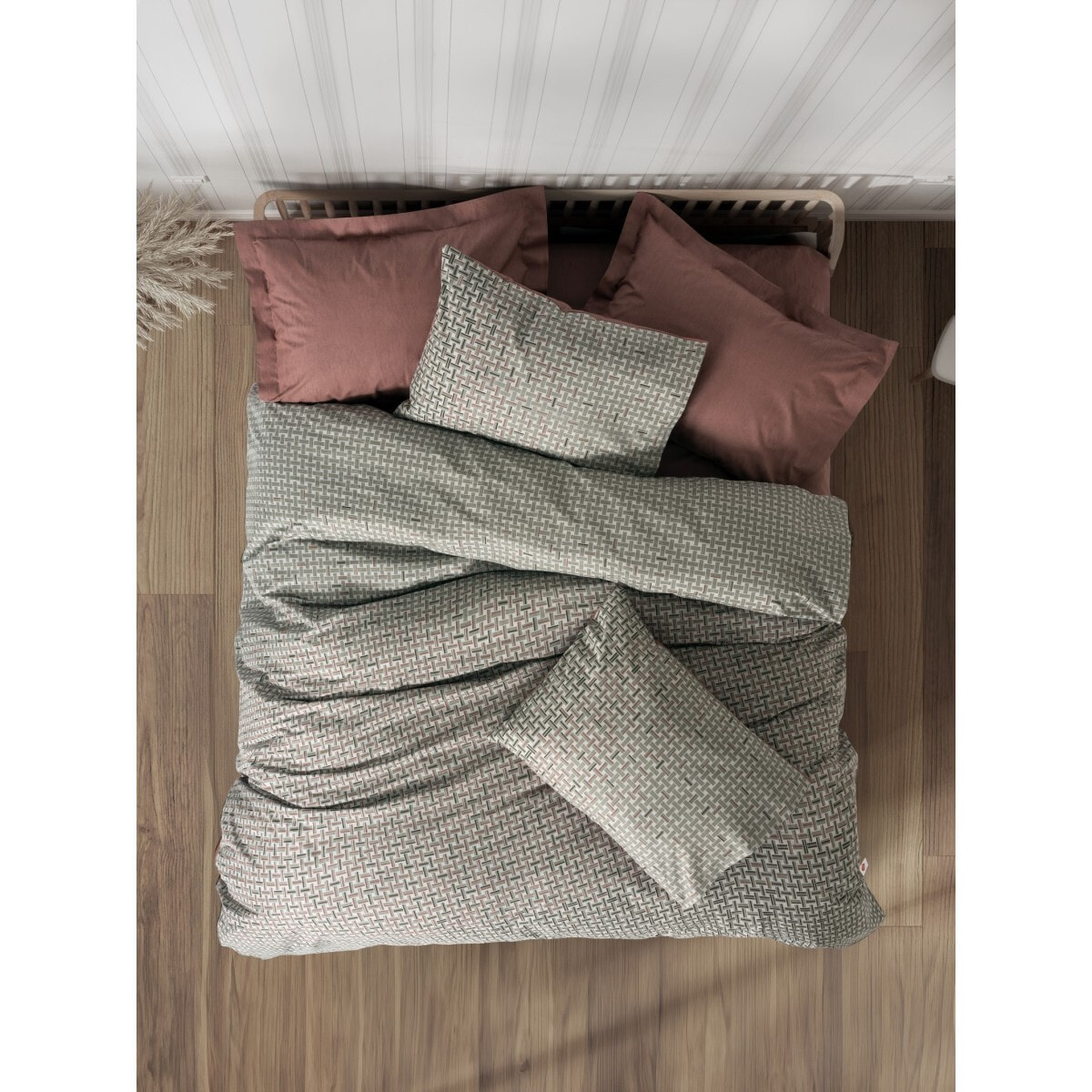 Parure housse de couette et taie(s) d'oreiller coton imprimé