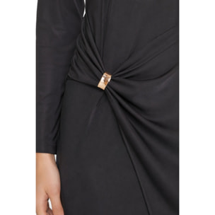 Kocca - Abito midi a maniche lunghe con drappeggio in vita Donna