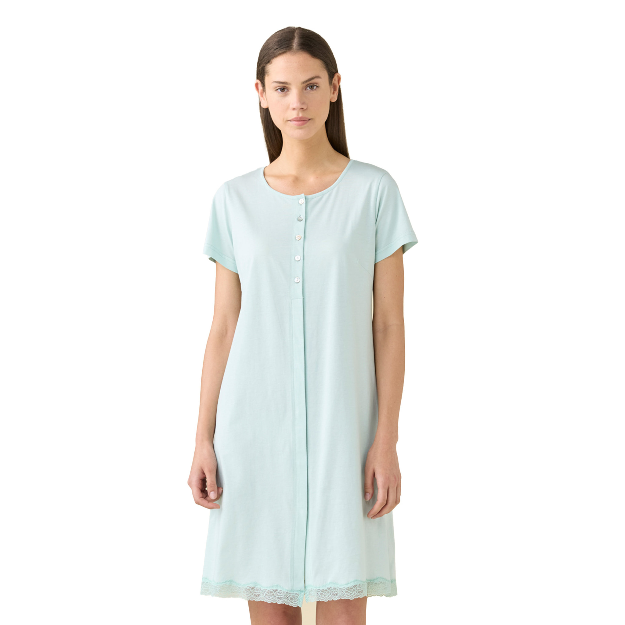 Camicia da notte donna estiva in cotone articolo essential. Noidinotte