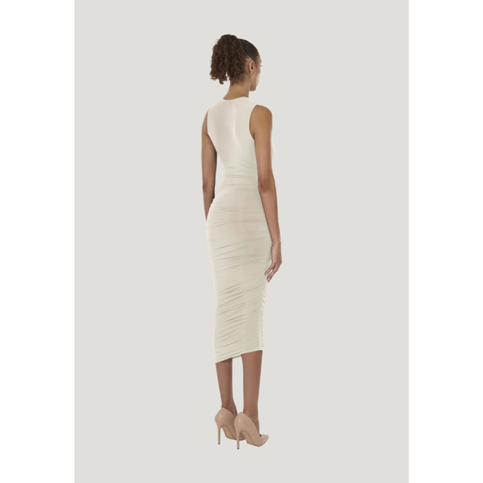 Vestito Sheer Drape Dress