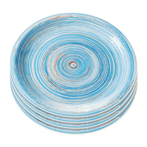 Assiettes Swirl Blue 19cm set de 4 Kare Design