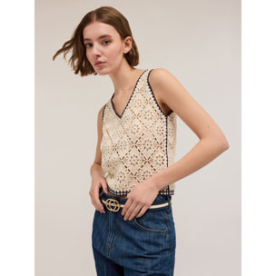 Motivi - Top in crochet - Bianco