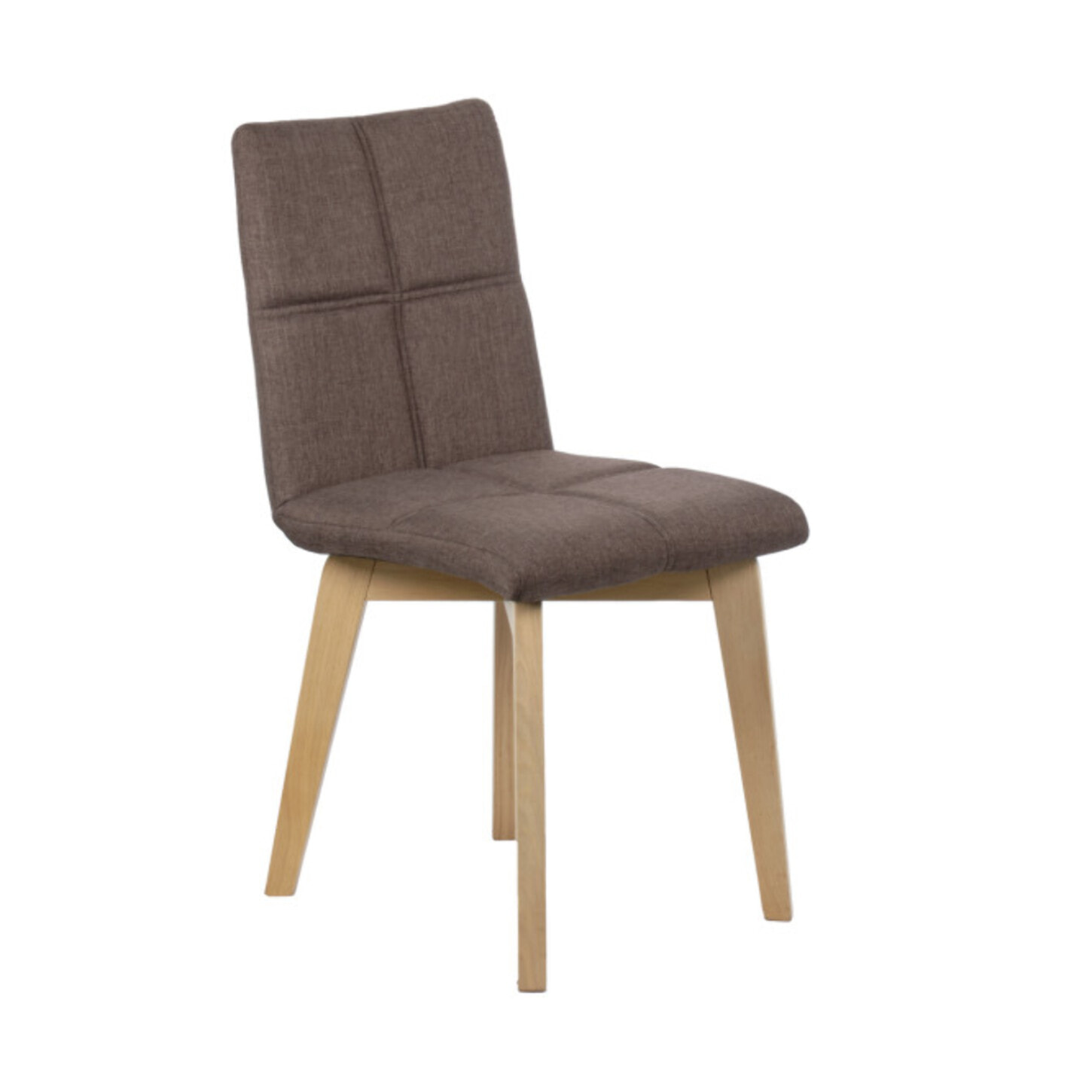 Lot de 2 chaises en tissu et capitonné design scandinave - MANON