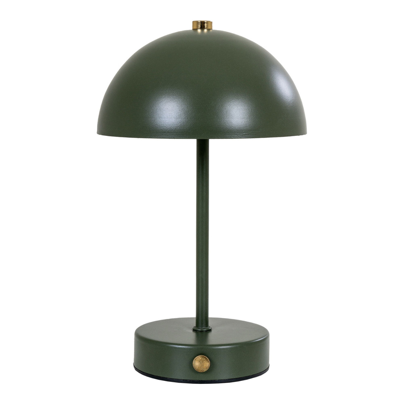 Lampada da Tavolo LED Ricaricabile Holt — Verde e Ottone in Metallo
