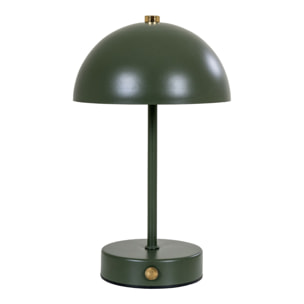 Lampada da Tavolo LED Ricaricabile Holt — Verde e Ottone in Metallo