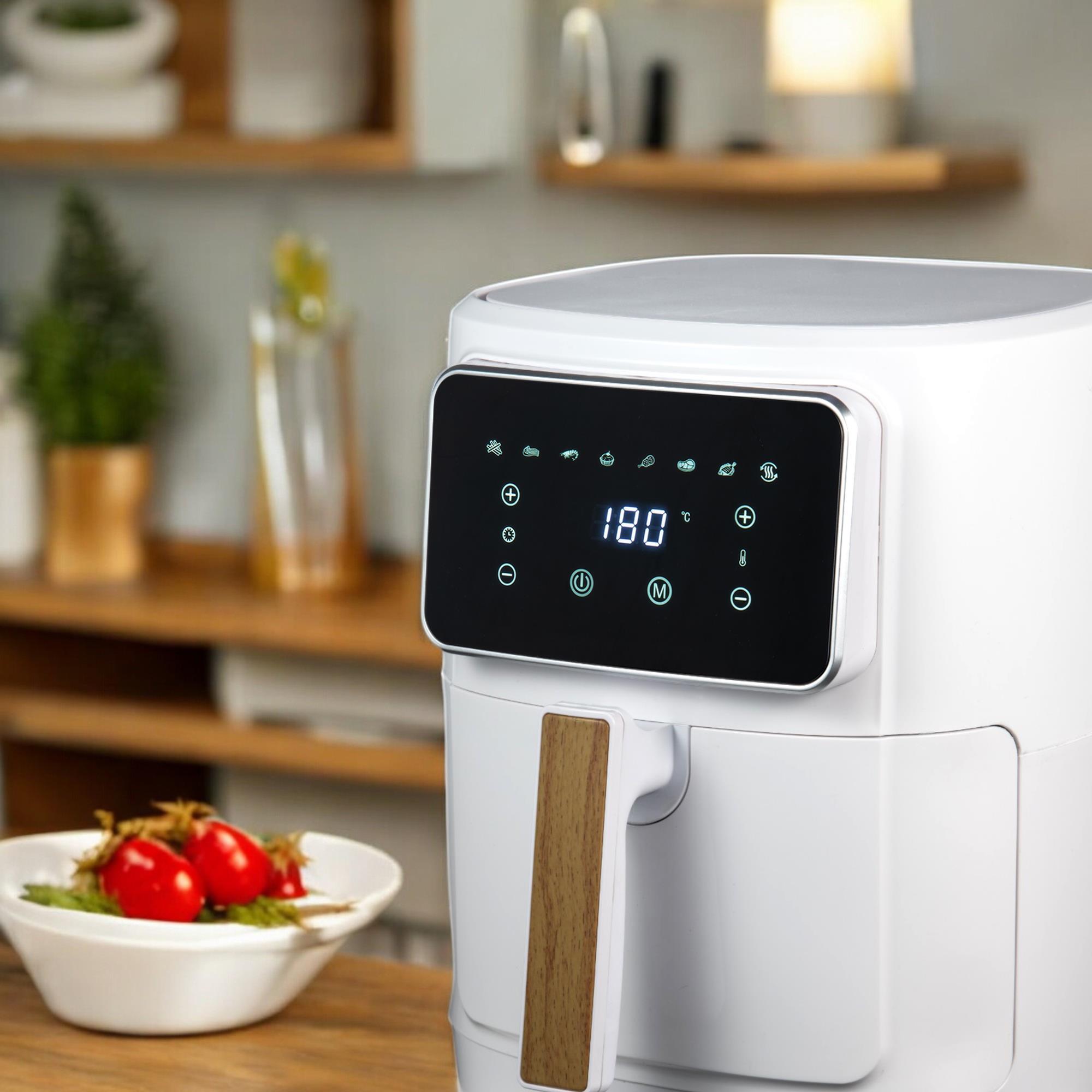 freidora de aire 1800w 6.9l 8 programas de cocción, con revestimiento cerámico - temporizador hasta 30 min