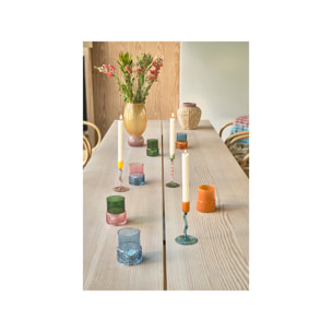 Bougeoir en verre Vivid