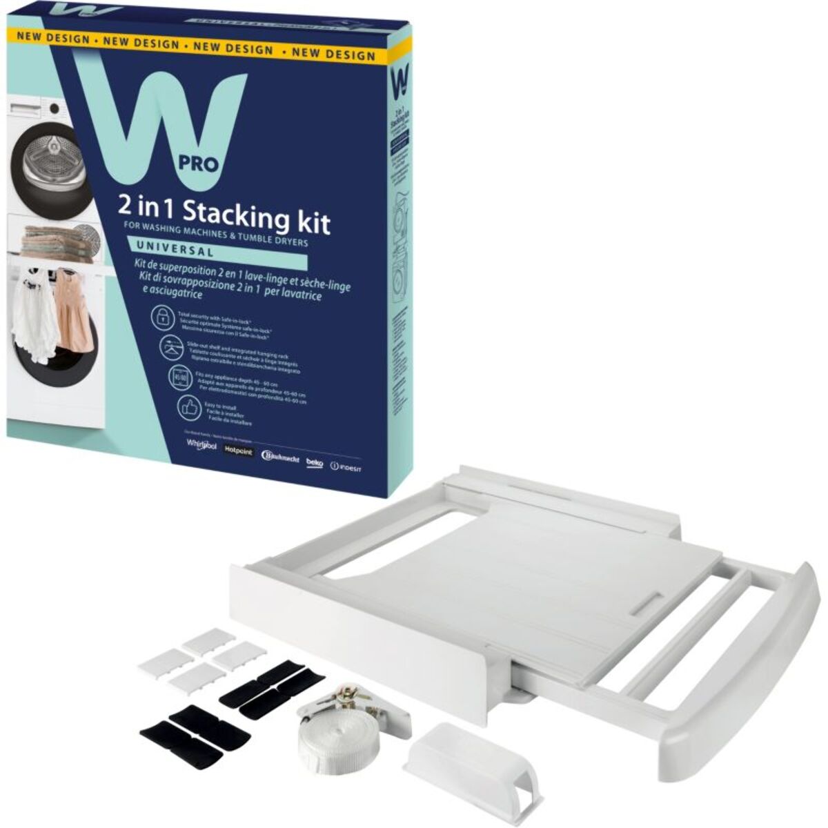 Kit de superposition WPRO de superposition avec tablette + séchoir