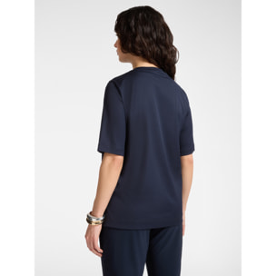Elena Mirò - T-shirt in cotone con libellule - Blu