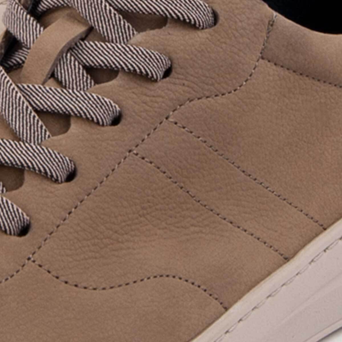 Sneaker De Piel - Beige