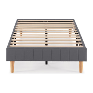 Base tapizada Eris color Gris oscuro