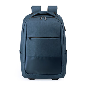 Zaino trolley Haltrix, con connessione USB, porta laptop da 15 pollici e tablet fino a 10 pollici.