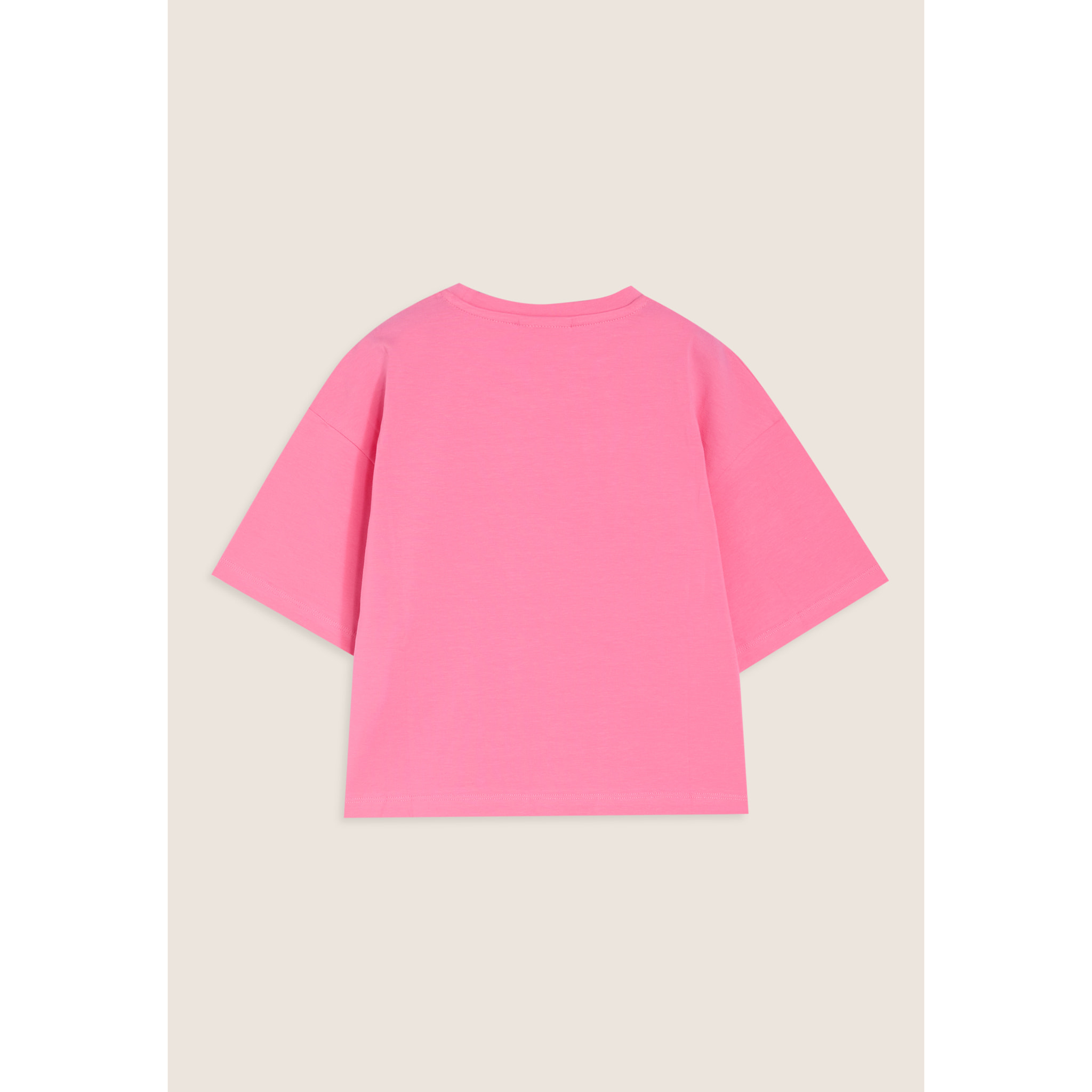 T-shirt Bambina Oversize Cropped con Logo laterale