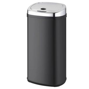 Poubelle automatique inox LARGO noir 42L
