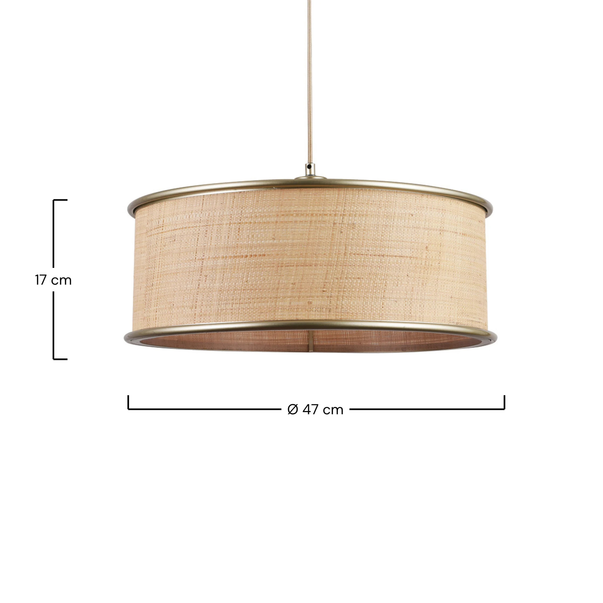 Suspension en fibre naturelle D47 cm - Bob