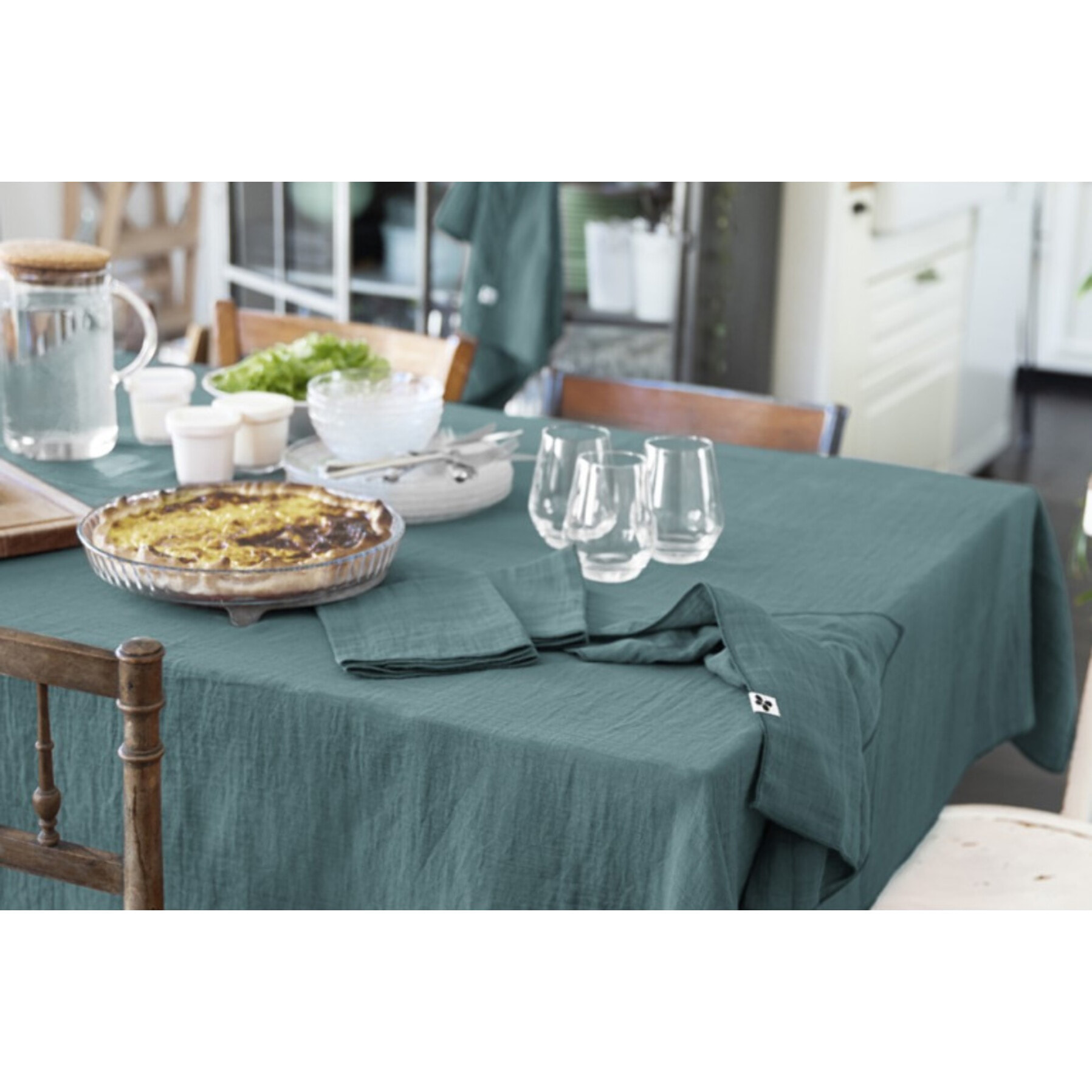 Nappe 150 x 250 cm double gaze de coton gaufrée - 9 coloris - GAIA