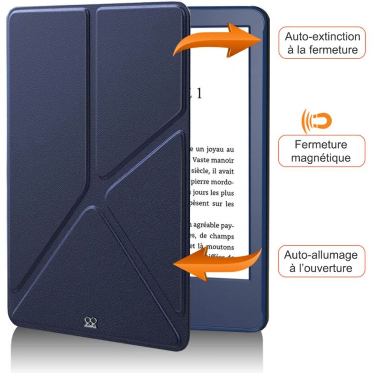 Etui IBROZ Origami Kindle Paperwhite 2024 7p bleu