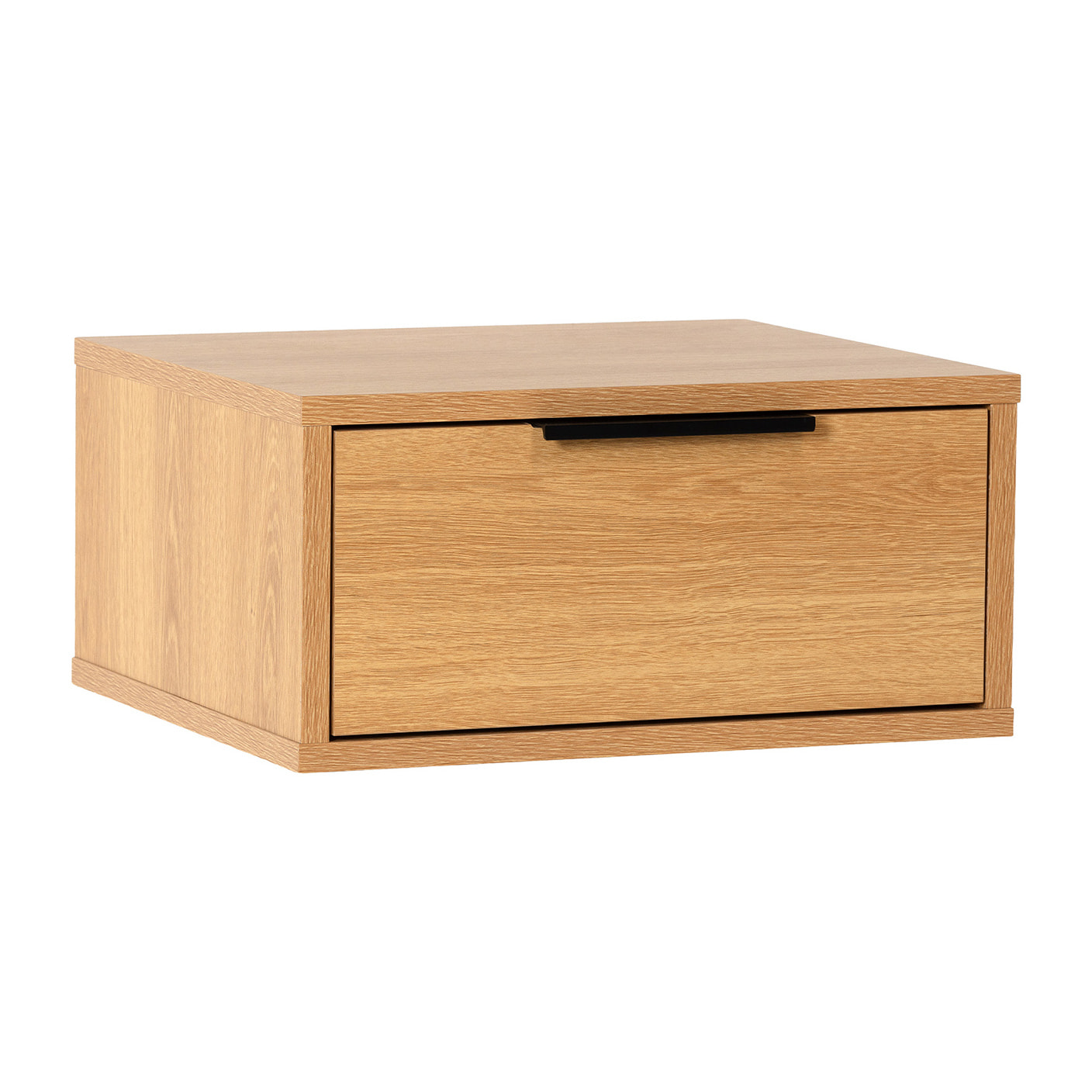 Mesita de noche flotante Auri 1 cajón efecto Roble