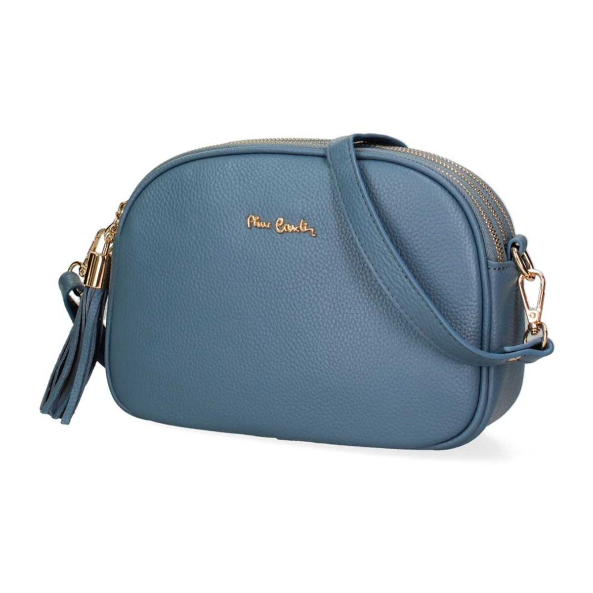 Borsa a tracolla da donna Made in Italy - Modello Cordelia Pro - 100% pelle - 22.5 x 17.0 x 9.5 cm