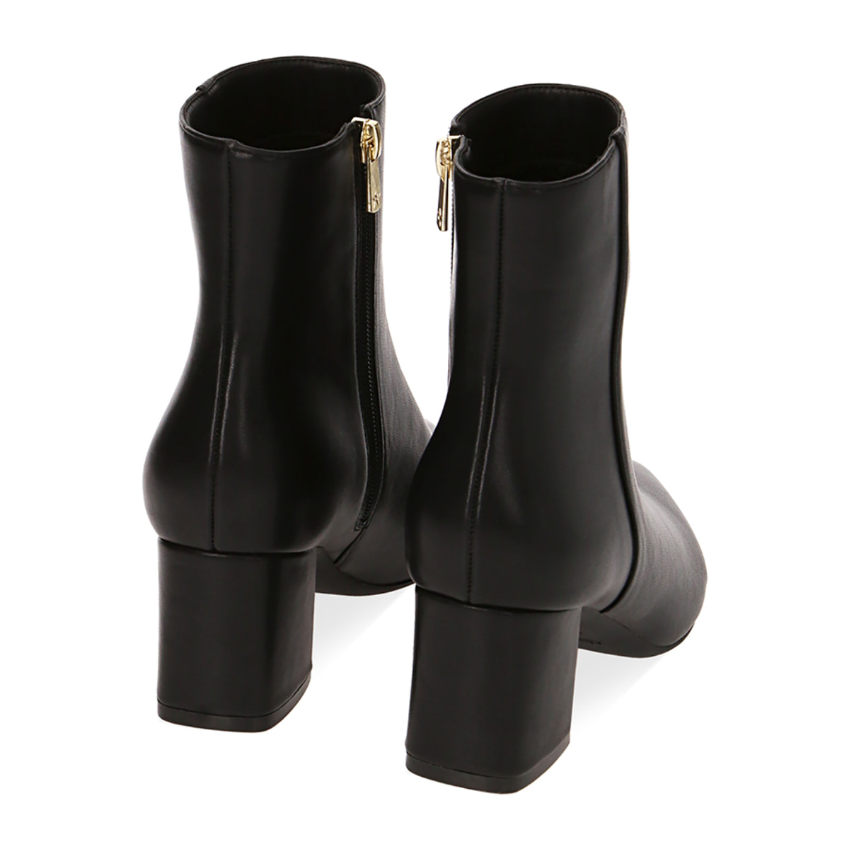 Stivaletti neri, tacco 6 cm