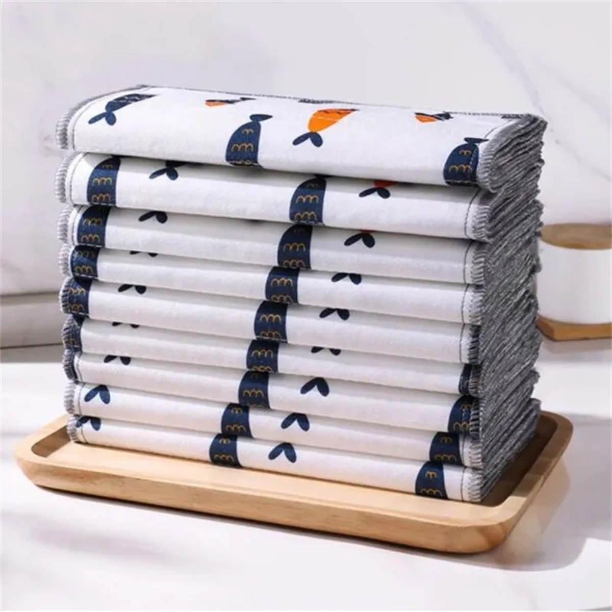 20 paños de cocina de algodón peces joybos