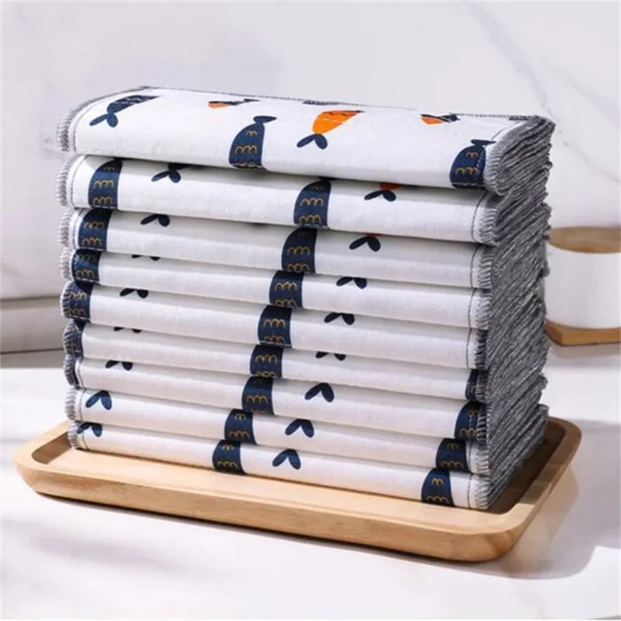 20 paños de cocina de algodón peces joybos