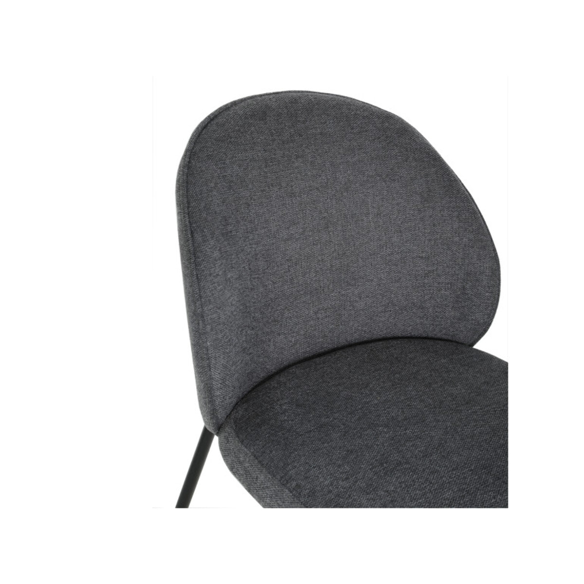 Chaise épurée en tissu avec pieds fins en métal - MARTHA