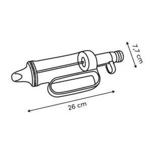 Seringue à pâtisserie Essentiels L.23cm 110 ml avec 6 douilles